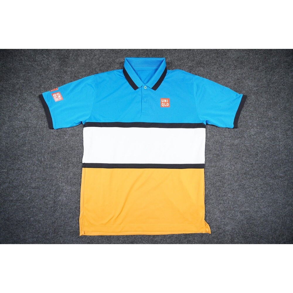 Uniqlo Polo Shirt Mens M Kei Nishikori US Open 2019 Tennis Colorblock Athletic